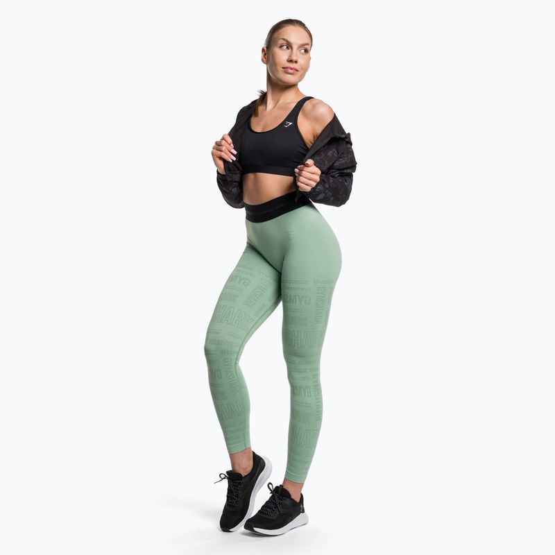 Jambiere de antrenament pentru femei Gymshark Vision verde/negru 2