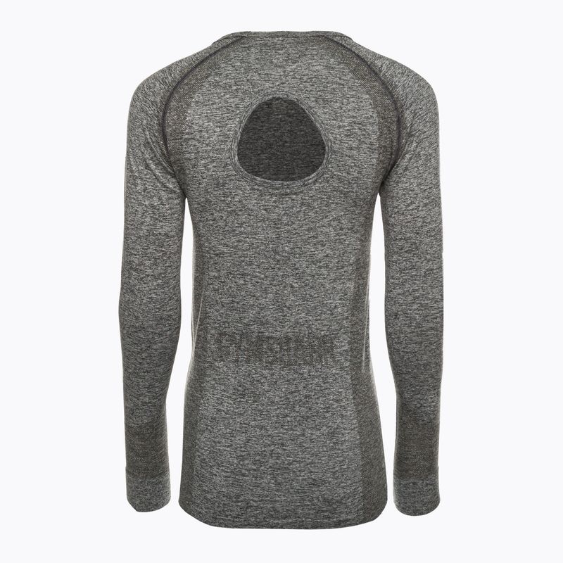 Tricou de antrenament pentru femei cu mânecă lungă Gymshark Flex Top gri cărbune marl 7