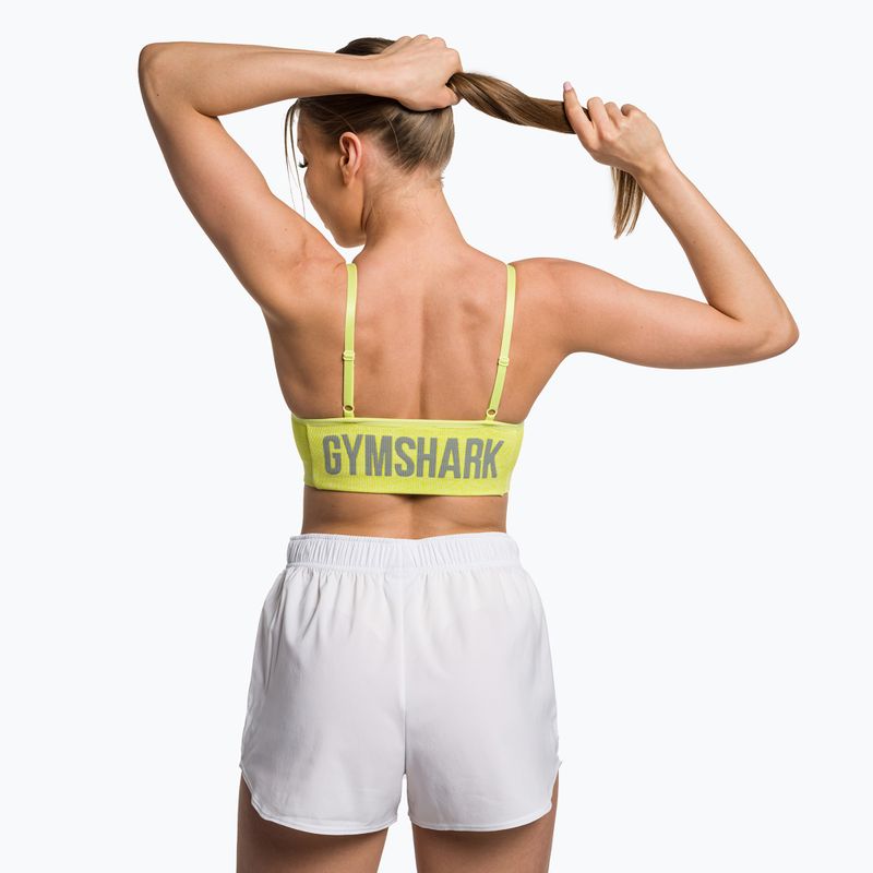 Gymshark Flex Strappy Sports glitch sutien de fitness cu bretele galben marl 3