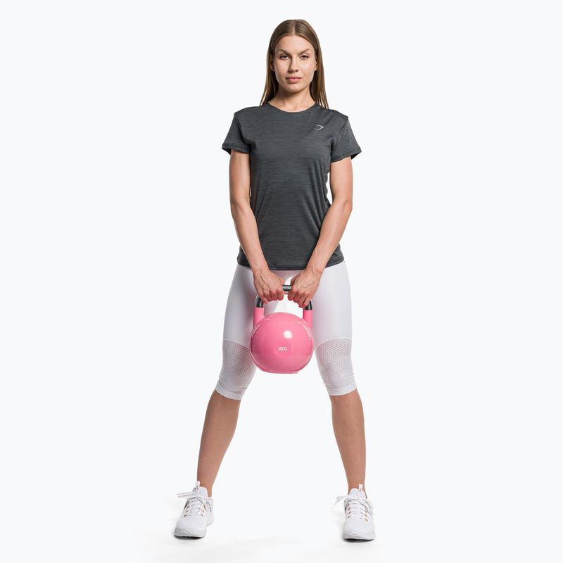 Tricou de alergare Gymshark Running Top SS pentru femei de culoare închisă/gri pentru antrenament 2