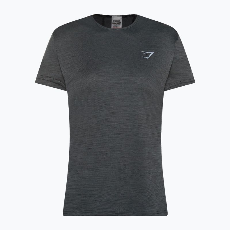Tricou de alergare Gymshark Running Top SS pentru femei de culoare închisă/gri pentru antrenament 5