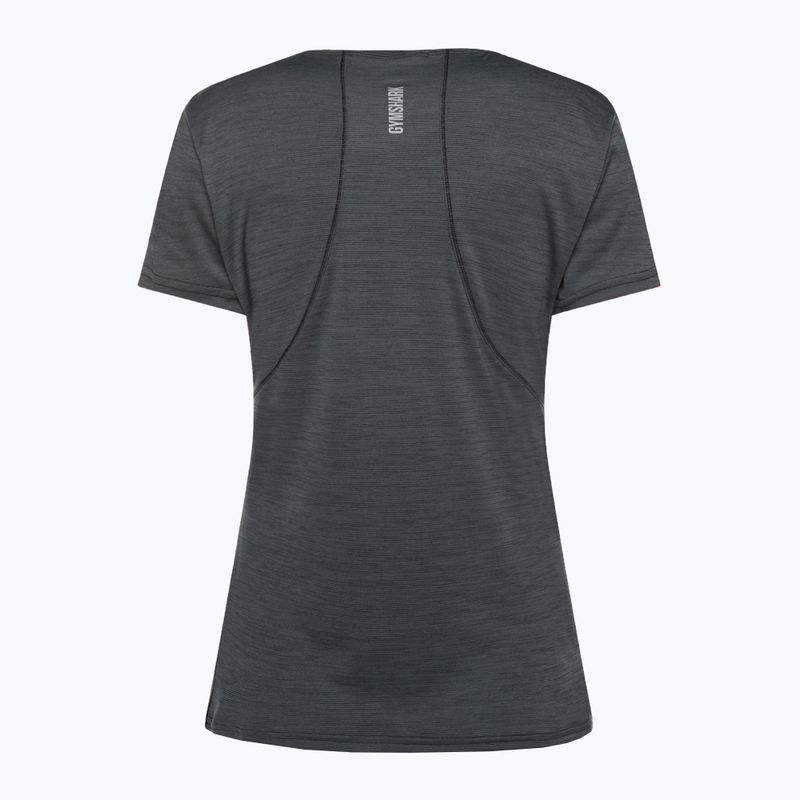 Tricou de alergare Gymshark Running Top SS pentru femei de culoare închisă/gri pentru antrenament 6