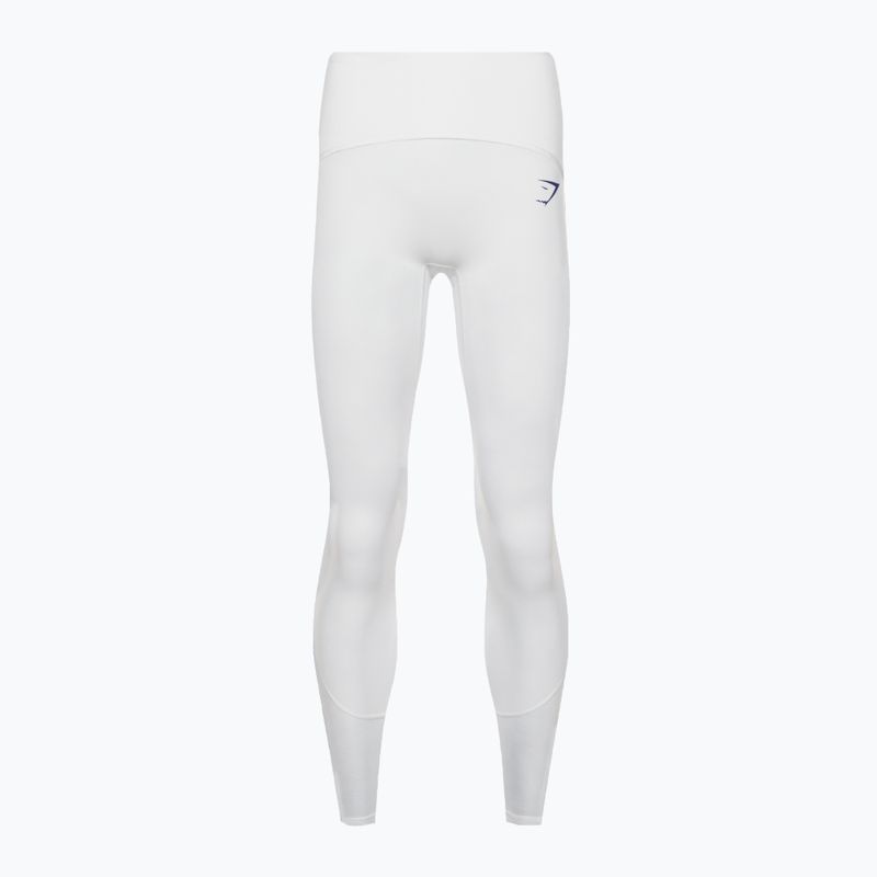 Jambiere de antrenament pentru femei Gymshark Pulse alb/albastru