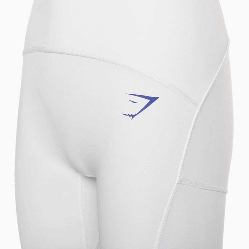 Jambiere de antrenament pentru femei Gymshark Pulse alb/albastru