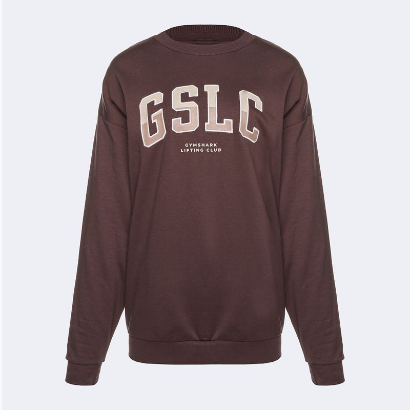 Hanorac de antrenament pentru femei Gymshark Gfx Gslc Oversized maro 5
