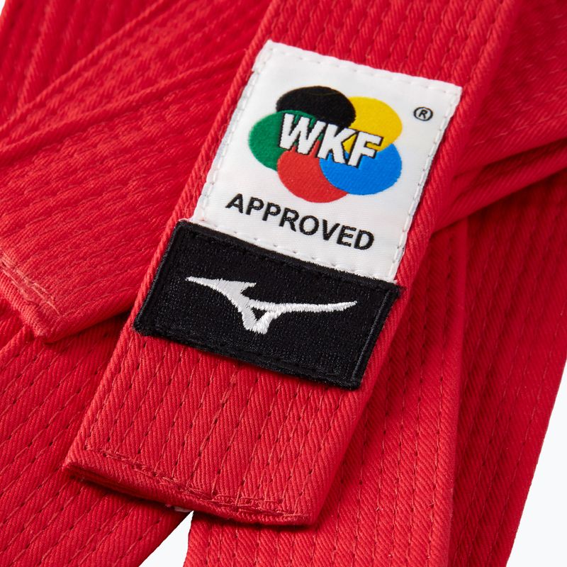 Centură de kimono Mizuno Karate WKF RB red 2