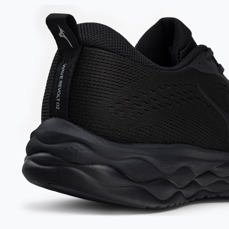 Încălțăminte de alergat pentru bărbați Mizuno Wave Revolt neagră J1GC211411 9