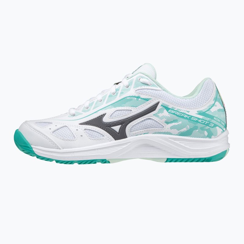 Pantofi de tenis pentru femei Mizuno Break Shot 3 AC alb și verde 61GA212623 10