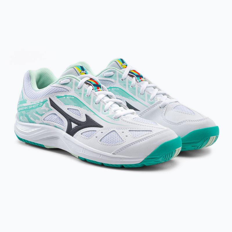 Pantofi de tenis pentru femei Mizuno Break Shot 3 AC alb și verde 61GA212623 5