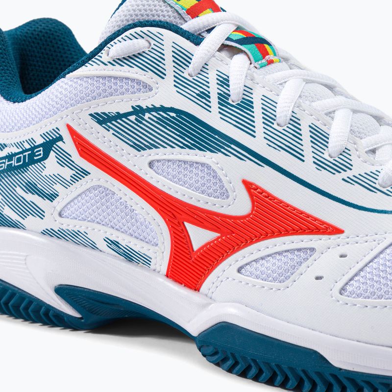 Pantofi de tenis pentru bărbați Mizuno Breakshot 3 CC alb 61GC2125 7