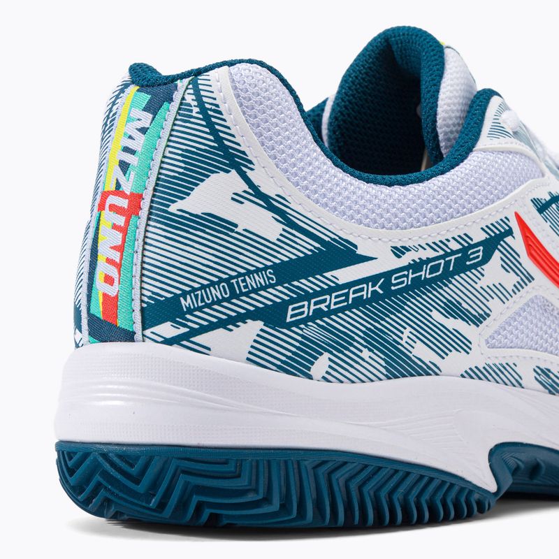 Pantofi de tenis pentru bărbați Mizuno Breakshot 3 CC alb 61GC2125 8