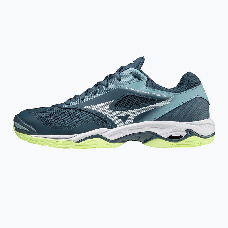 Pantofi de handbal pentru bărbați Mizuno Wave Phantom 2 albastru X1GA20606038 10