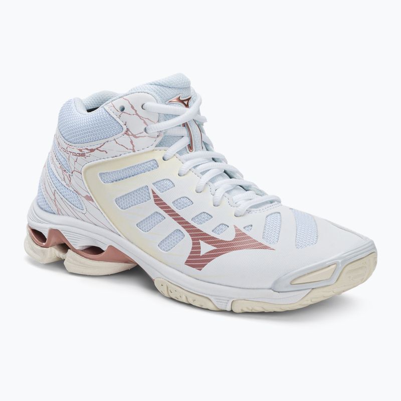 Pantofi de volei pentru femei Mizuno Wave Voltage Mid alb V1GC216536