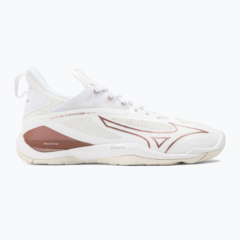 Încălțăminte de handbal pentru femei Mizuno Wave Mirage 4 white/rose/snow white 2