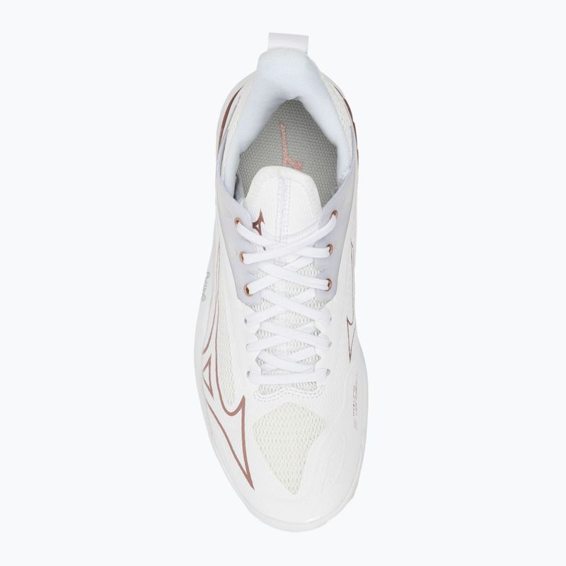 Încălțăminte de handbal pentru femei Mizuno Wave Mirage 4 white/rose/snow white 5
