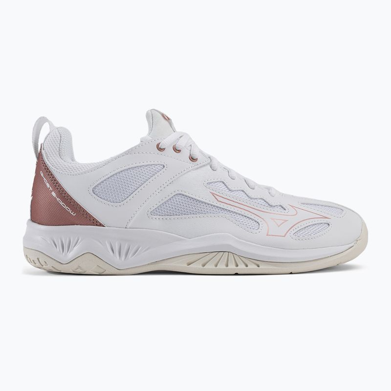 Pantofi de handbal pentru femei Mizuno Ghost Shadow alb 2