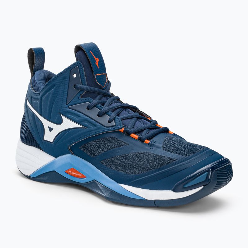 Pantofi de volei pentru bărbați Mizuno Wave Momentum 2 Mid albastru marin V1GA211721