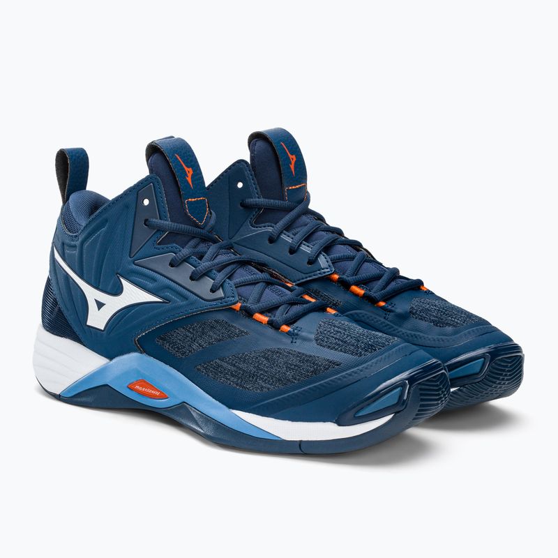 Pantofi de volei pentru bărbați Mizuno Wave Momentum 2 Mid albastru marin V1GA211721 4