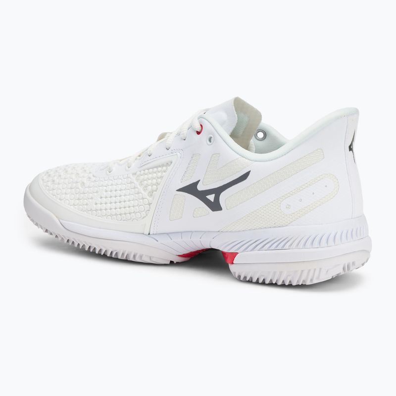 Încălțăminte de tenis pentru femei Mizuno Wave Exceed Tour 5 CC undyed white/quiet shade/opera red 3