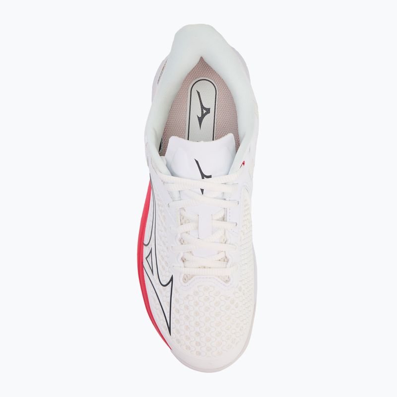 Încălțăminte de tenis pentru femei Mizuno Wave Exceed Tour 5 CC undyed white/quiet shade/opera red 5