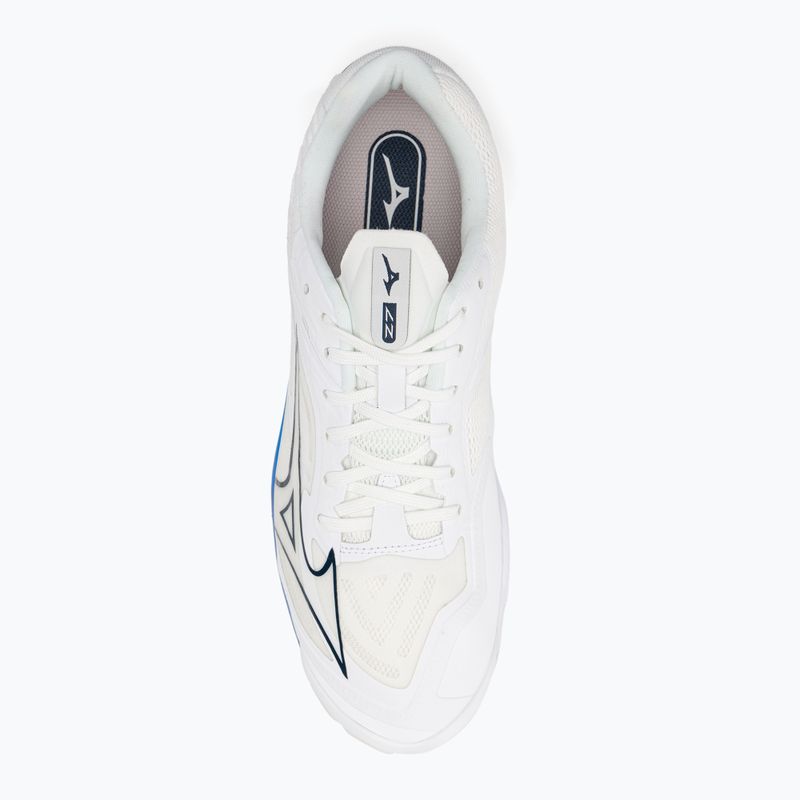Pantofi de volei pentru bărbați Mizuno Wave Lightning Z7 alb netăiat/albastru de lună/albastru de pace 7