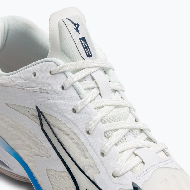 Pantofi de volei pentru bărbați Mizuno Wave Lightning Z7 alb netăiat/albastru de lună/albastru de pace 9