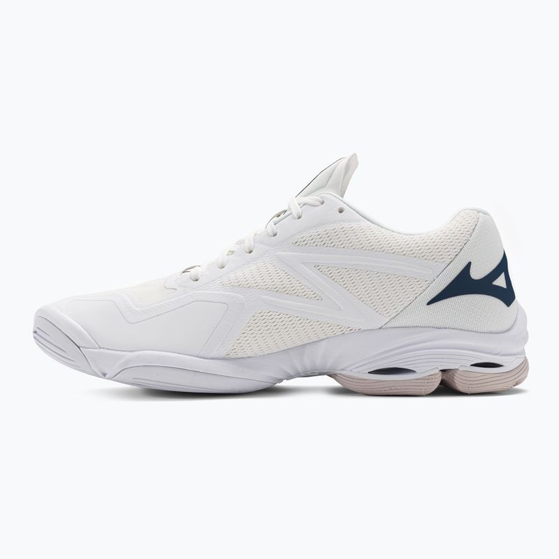 Pantofi de volei pentru bărbați Mizuno Wave Lightning Z7 alb netăiat/albastru de lună/albastru de pace 3