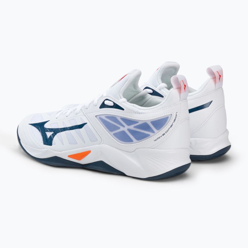 Pantofi de volei pentru bărbați Mizuno Wave Dimension alb V1GA224022 3