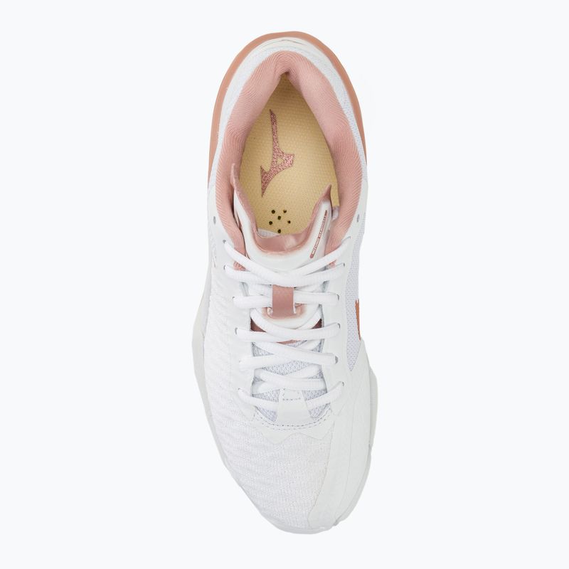 Încălțăminte de handbal pentru femei Mizuno Wave Stealth Neo white/rose/snow white 5