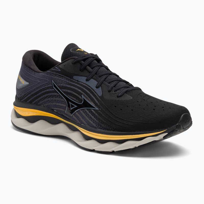Pantofi de alergare pentru bărbați Mizuno Wave Sky 6 negru/tradewinds/gold fusion