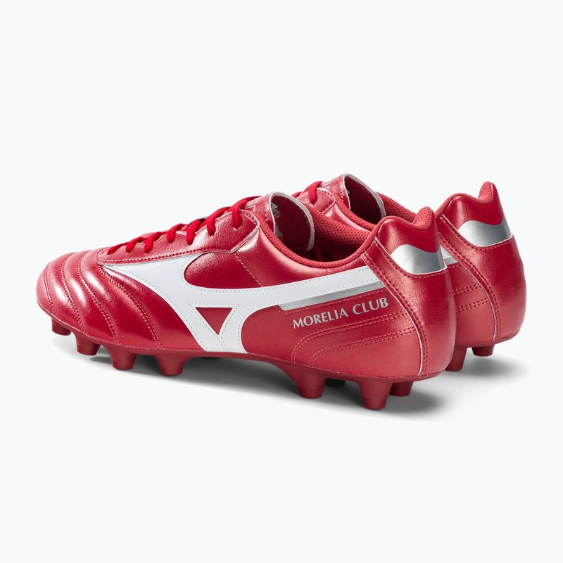 Mizuno Morelia II Club MD ghete de fotbal pentru bărbați roșu P1GA221660 3