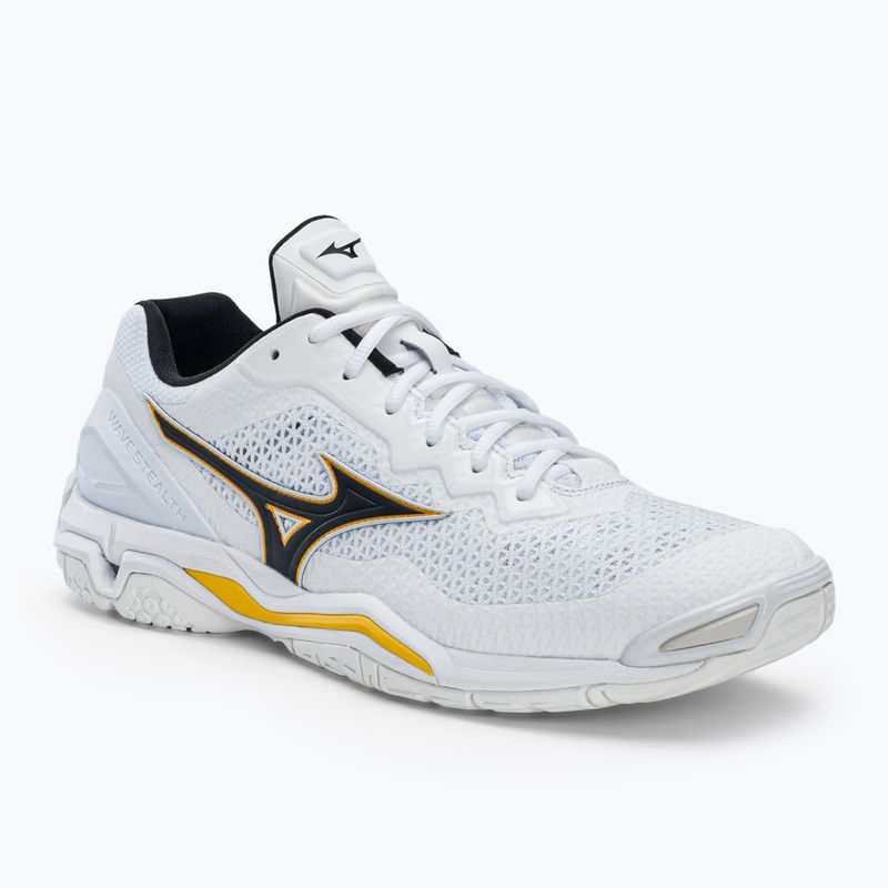 Pantofi de handbal pentru bărbați Mizuno Wave Stealth V alb X1GA180013