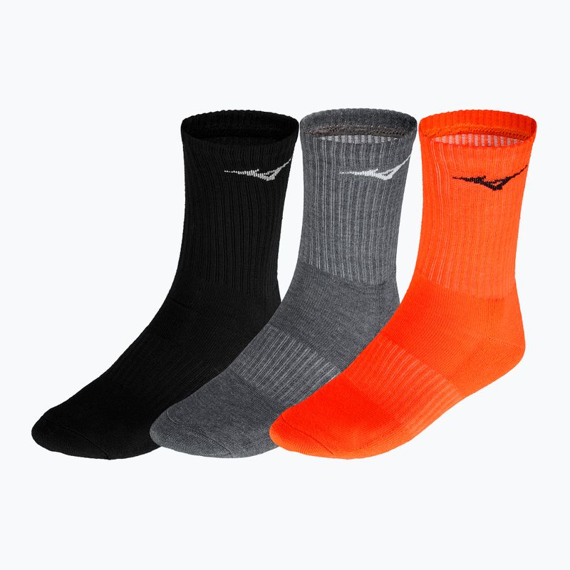 Mizuno Șosete de alergare pentru antrenament 3 perechi Negru/Melange/Soleil 32GX2505Z96
