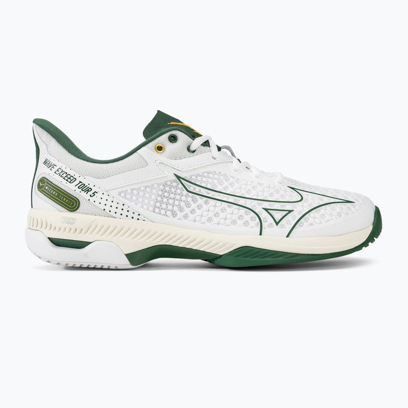 Încălțăminte de tenis pentru bărbați Mizuno Wave Exceed Tour 5 AC white/pine needle/papyrus 2