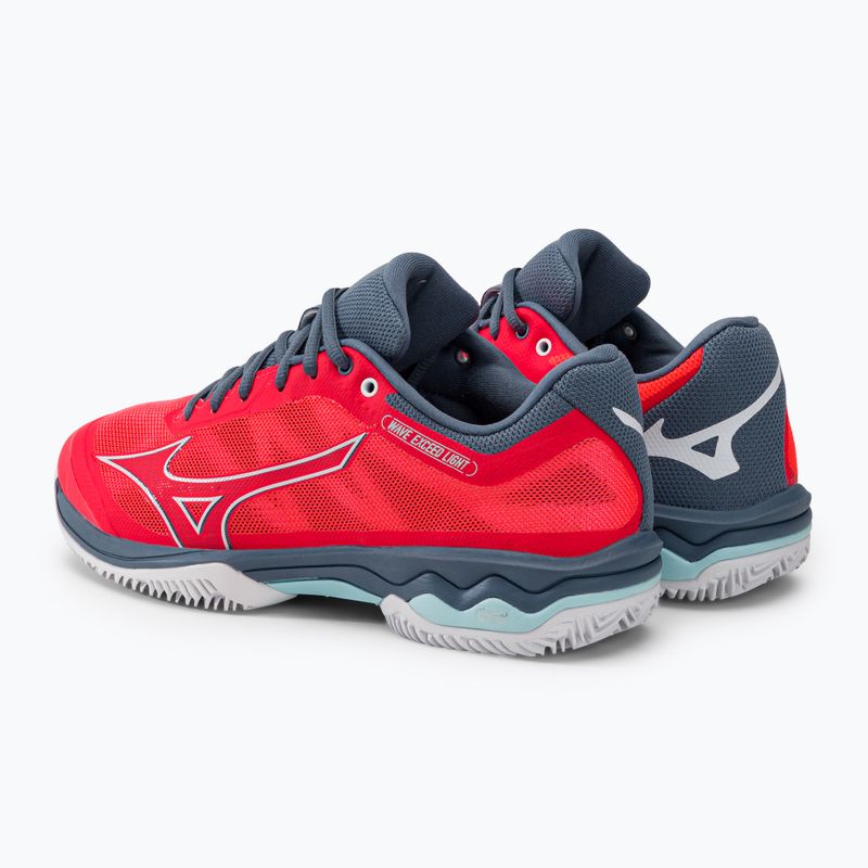 Pantofi de tenis pentru femei Mizuno Wave Exceed Light CC Fierry Coral 2/White/China Blue 61GC222158 3