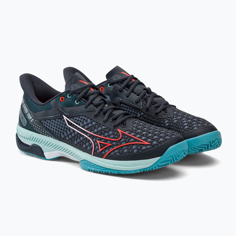 Pantofi de tenis pentru bărbați Mizuno Wave Exceed Tour 5 CC albastru marin 61GC227412 4