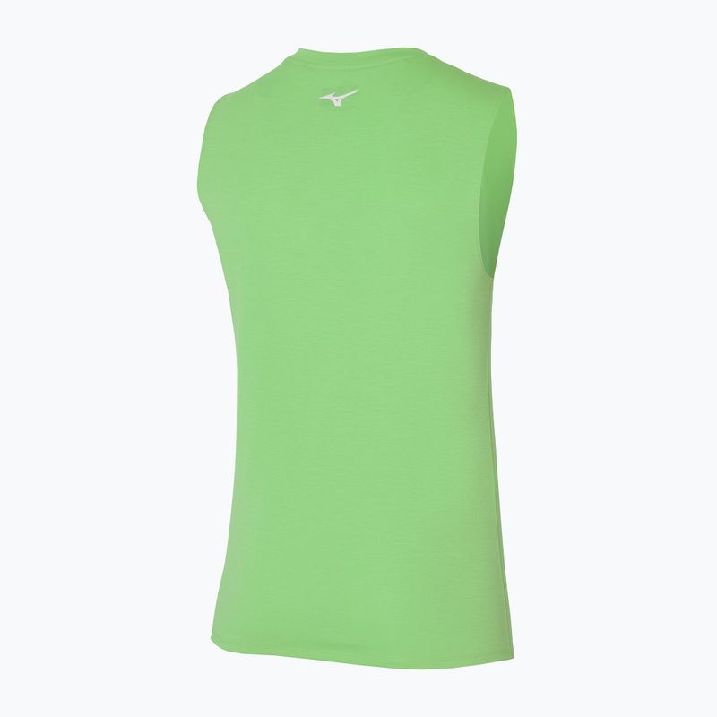 Tank top de alergat pentru bărbați Mizuno Impulse Core light green 2