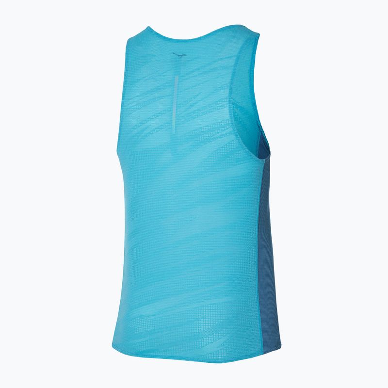 Tank top de alergat pentru bărbați Mizuno Aero Tank maui blue 2