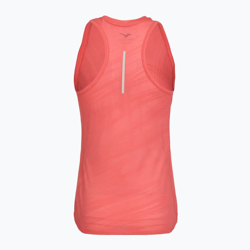 Tank top de alergat pentru femei Mizuno Aero Tank sunkissed coral 2