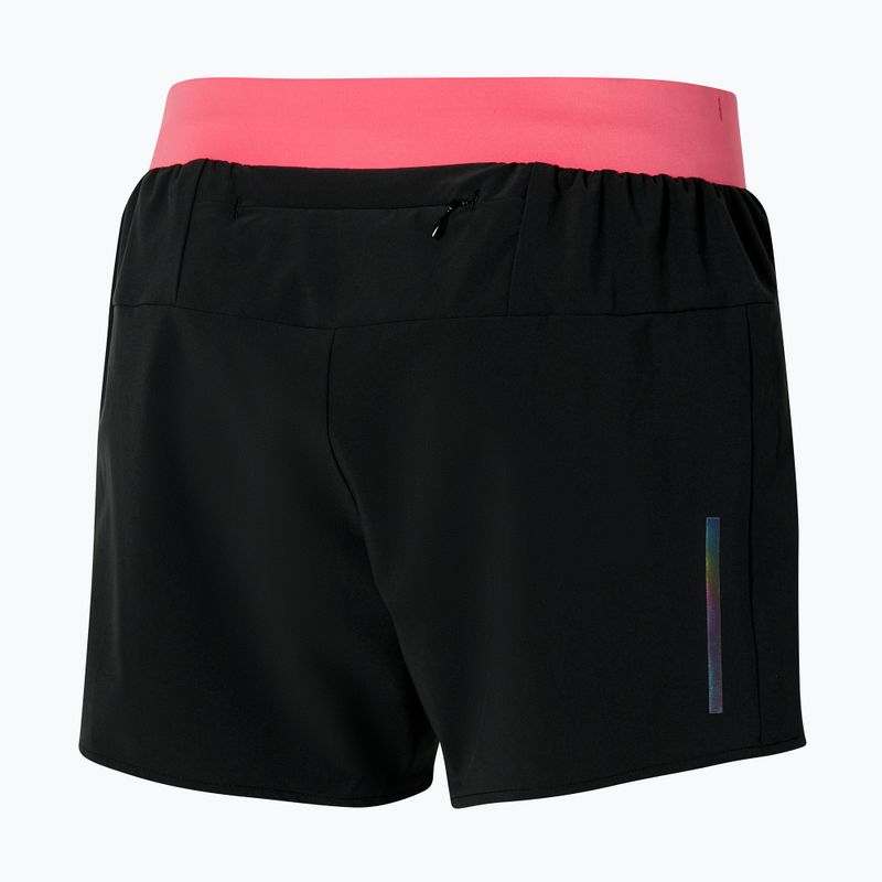 Pantaloni scurți de alergat pentru femei  Mizuno Alpha 4.5 black/coral 2