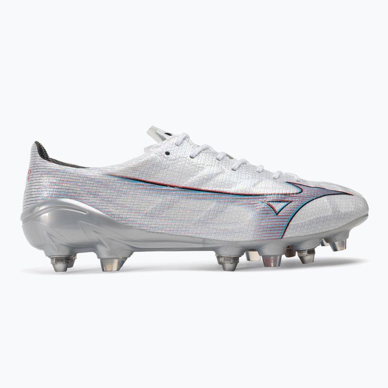 Cizme de fotbal pentru bărbați Mizuno Alpha JP Mix alb/roșu aprins/ 801 c 2