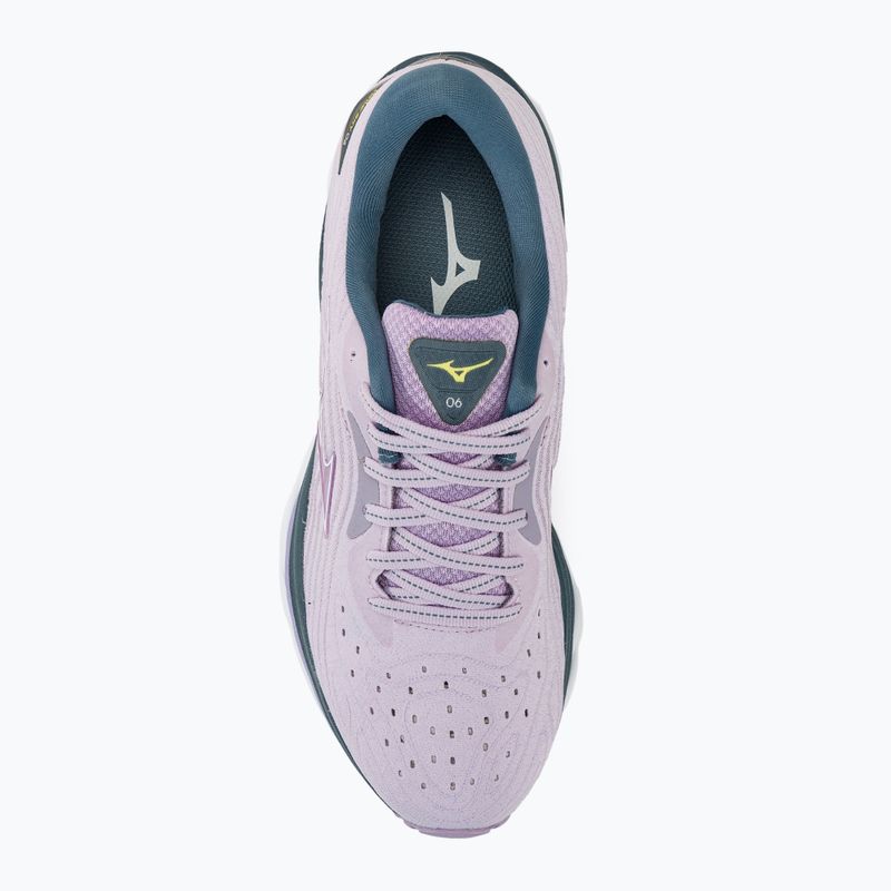 Încălțăminte de alergare pentru femei Mizuno Wave Sky 6 pastililac/whitee/china blue 5