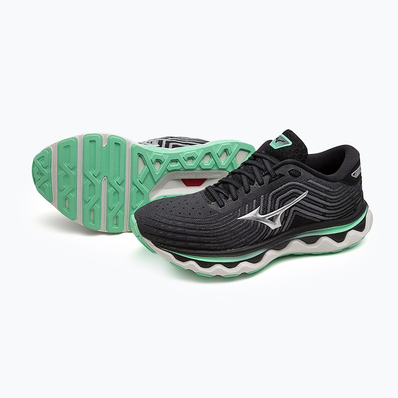 Încălțăminte de alergat pentru femei Mizuno Wave Horizon 6 irongate/silv/springbud 15