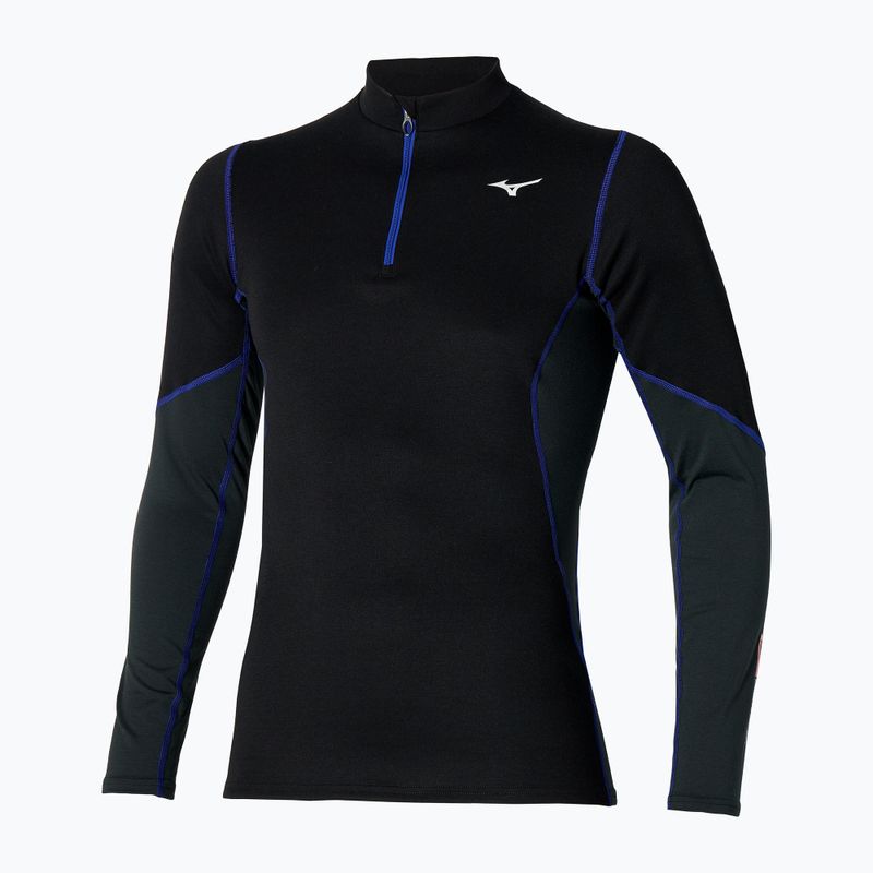 Longsleeve de alergat pentru bărbați Mizuno Wool H/Z black/surf blue