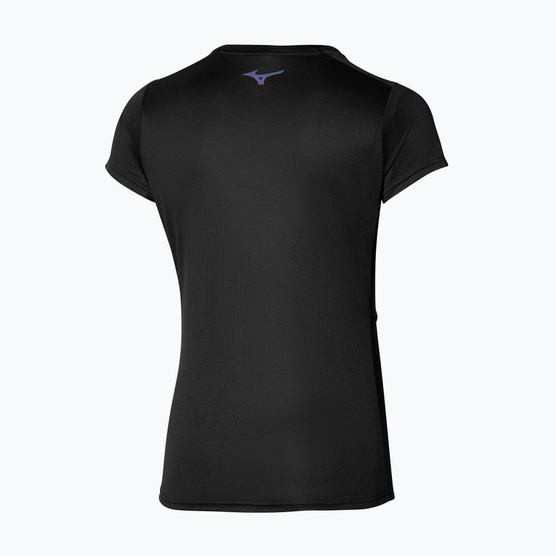 Mizuno Two Loops 8 Tee negru pentru femei 2