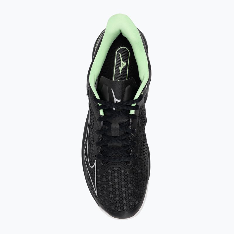 Încălțăminte de tenis pentru bărbați Mizuno Wave Exceed Tour 5 AC black/silver/techno green 5