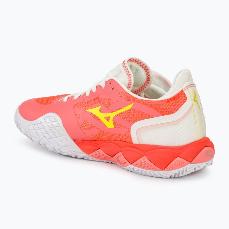 Încălțăminte de tenis pentru femei Mizuno Wave Enforce Tour CC candy coral/snow white/neon flame 3