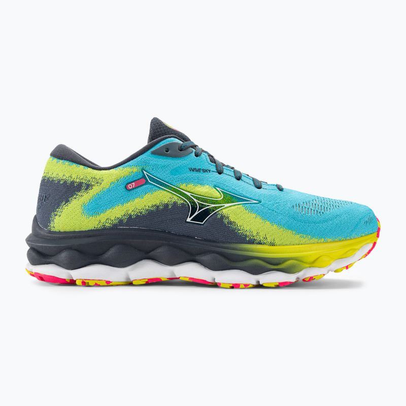 Pantofi de alergare pentru bărbați Mizuno Wave Sky 7 jet blue/white/bolt2neon 2