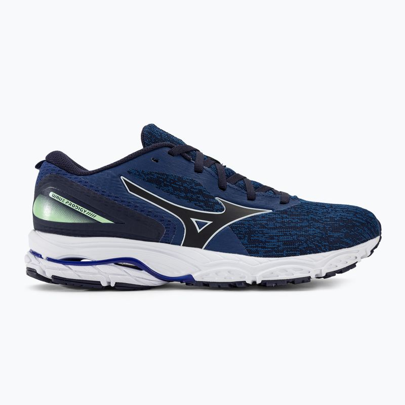 Încălțăminte de alergare pentru bărbați Mizuno Wave Prodigy 5 bdepths/white/tech green 2