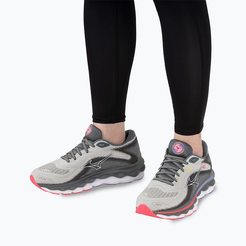 Încălțăminte de alergat pentru femei Mizuno Wave Sky 7 pblue/white/high vs pink 4